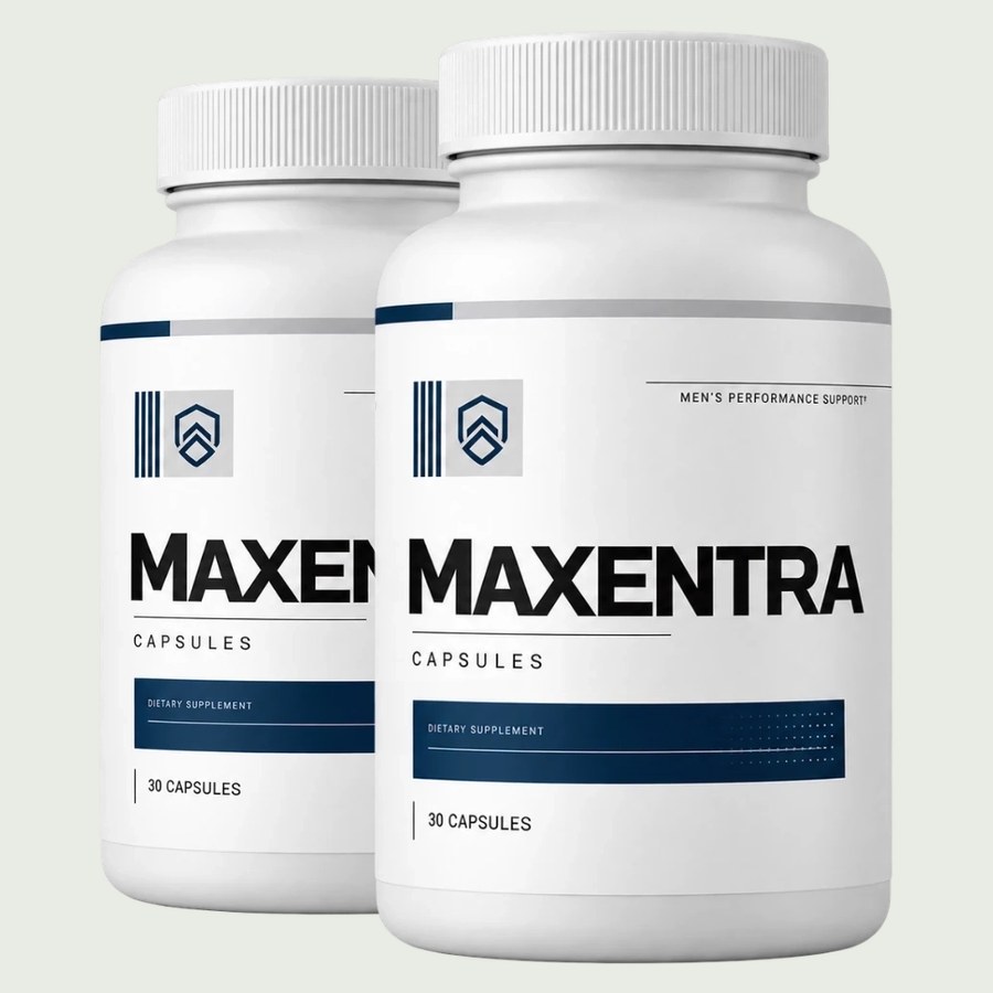 Two bottles of Maxentra capsules
