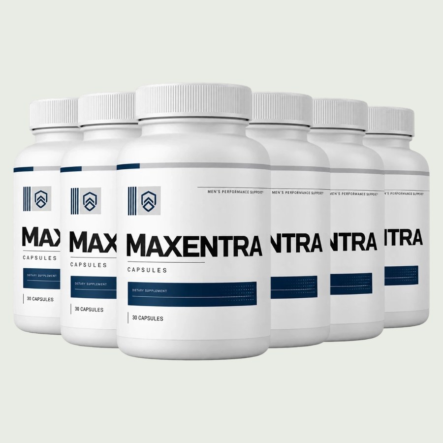 6 Bottles of Maxentra men's performance capsules